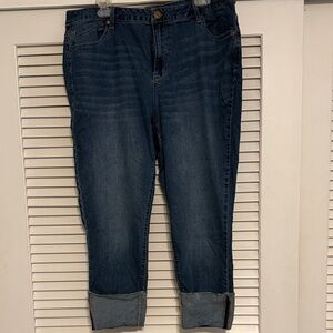 1822 Denim Dark Blue Ankle Jeans